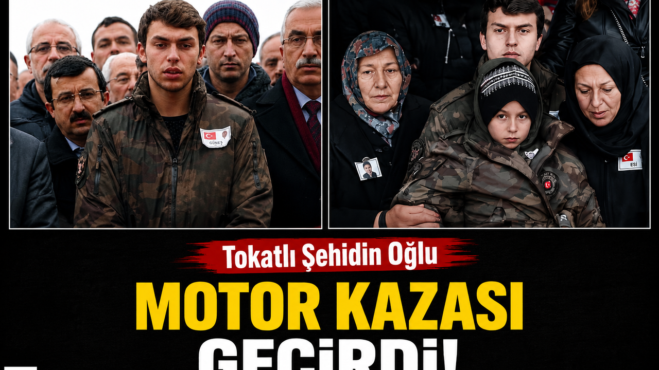 Tokatlı Şehidin Oğlu Motor Kazası Geçirdi