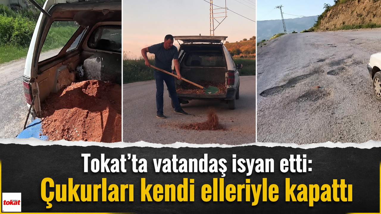 Köstebek yuvasına dönen yol için ilginç çözüm