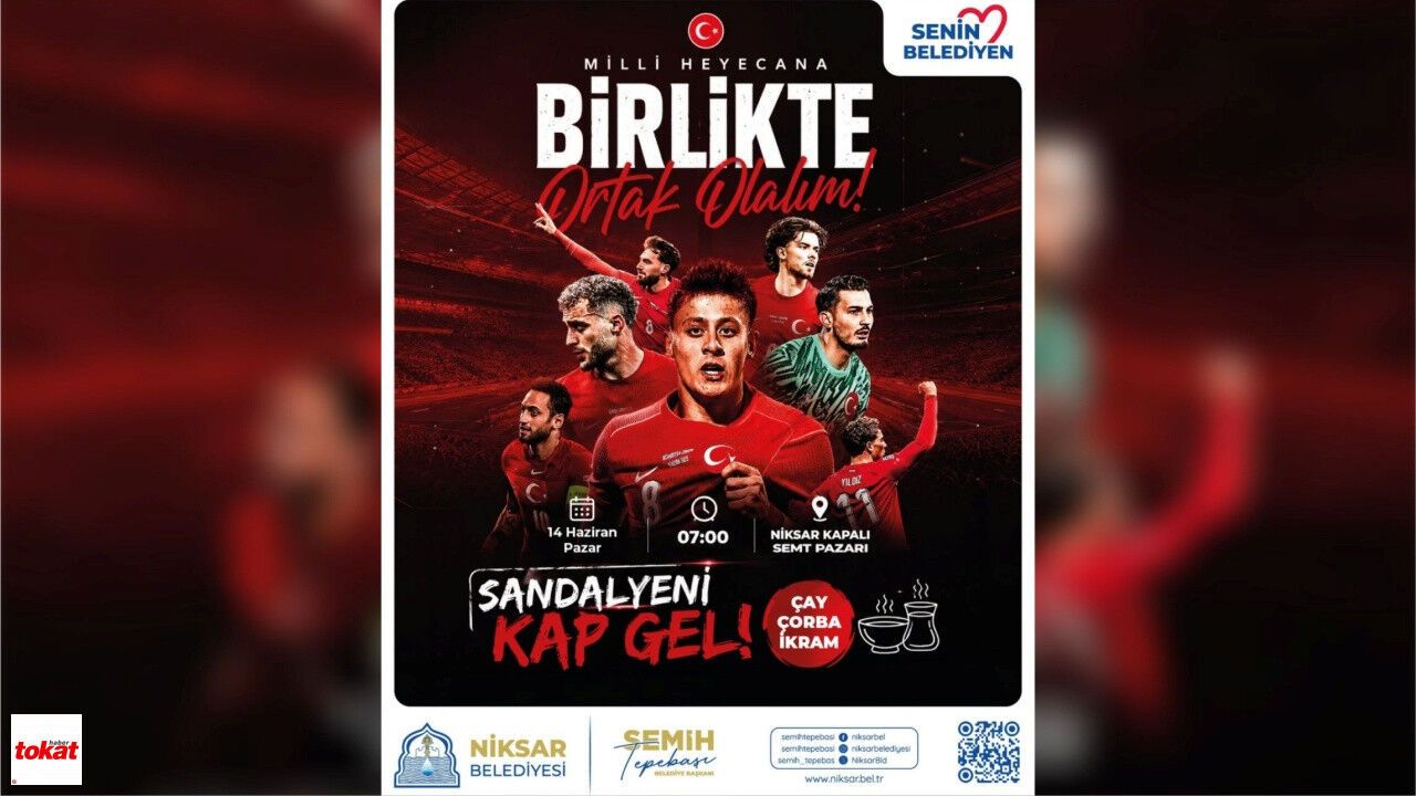 A Milli Takım İçin Tek Yürek: Niksar’da Dev Ekran 