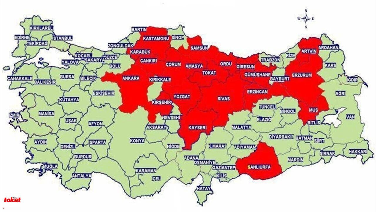 Endişelendiren Dönem Başladı: Sivas, Tokat, Yozgat, Çorum ve Kastamonu En Riskli Şehirler