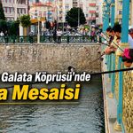 Tokat'ın Galata Köprüsü'nde Olta Mesaisi