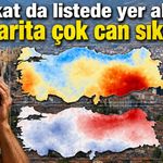 Tokat da listede yer aldı: Bu harita çok can sıkacak!