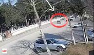 Tokat’ta Yola Atlayan Yayaya Otomobil Böyle Çarptı; Kaza Anı Kamerada!