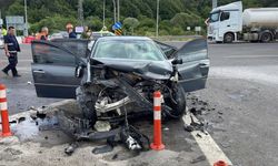 Bolu'da çarpışan iki otomobildeki 9 kişi yaralandı