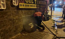 Sinop'ta temizlik malzemeleri satılan iş yerinde çıkan yangın söndürüldü