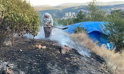 Karabük'te otluk alanda çıkan yangında garaj ve baraka zarar gördü