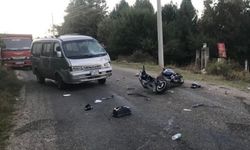 Bolu'da minibüsle çarpışan motosikletin sürücüsü öldü