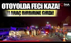 Anadolu Otoyolu’nda zincirleme kazada 11 araç birbirine girdi: 6 yaralı