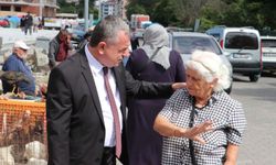 Kaymakam Nayman ve Belediye Başkanı Özdemir pazar yerini ziyaret etti