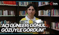 Görme engelli genç kadın duygularını dizelere döküyor