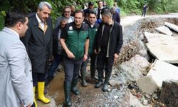 Rize Valisi Baydaş, heyelan yaşanan bölgelerde incelemelerde bulundu