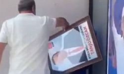 Tanju Özcan'ın fotoğrafı çöpe atıldı