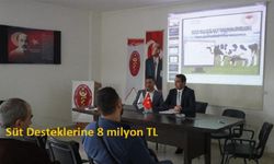 Süt Desteklemesine 8 milyon aktarıldı