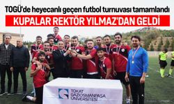 TOGÜ'de heyecanlı geçen futbol turnuvası tamamlandı, kupalar Rektör Yılmaz'dan geldi