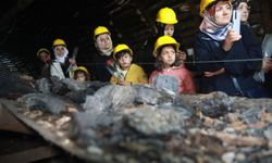 Zonguldak'ta madenci aileleri yer altındaki çalışma şartlarını eğitim ocağında gözlemledi