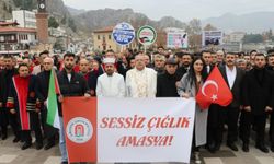 Amasya Üniversitesince Gazze için "sessiz yürüyüş" gerçekleştirildi