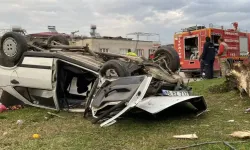 Takla atan Tofaş hurdaya döndü: 1’i ağır 3 kişi yaralandı