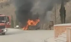 Tokat'ta Park Halindeki Otomobil Alevlere Teslim Oldu