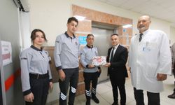 Tokat'ta Üniversite Hastanesi'nde bayramlaşma