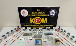 Düzce'de kaçak vücut geliştirme ürünleri ele geçirilen 2 kişiye adli işlem