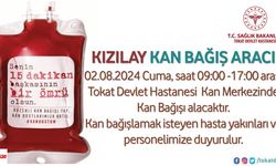 Tokat Devlet Hastanesi Kan Merkezinde Kan Bağışı alacak