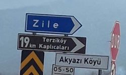 Yol ayrımındaki Zile tabelası kazaya davetiye mi çıkartıyor?