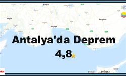 Afad; Antalya'da 4.8 büyüklüğünde deprem!