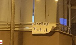 Tokat'ta Kar Tatili: Balkon Pankartlarıyla 'Bayram' Havası!