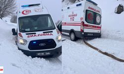 Tokat'ta Ambulans Kara Saplandı