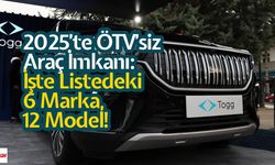 2025’te ÖTV’siz Araç İmkanı: İşte Listedeki 6 Marka, 12 Model!