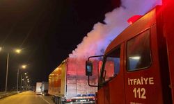 TIR’ın dorsesinde korkutan yangın