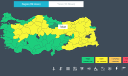 'Sarı Kod' Tokat'ı Teğet Geçti: Kuvvetli Yağış, Yükseklerde Kar Bekleniyor
