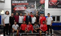 Tokat'ta milli haltercilere moral ziyareti