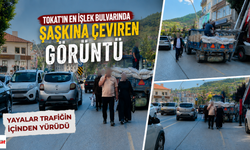 Tokat’ta tadilat çalışması tartışma yarattı: Yayalar trafikte tehlike yaşadı