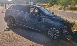 Tokat'ta cip istinat duvarına çarptı, yaralılar var