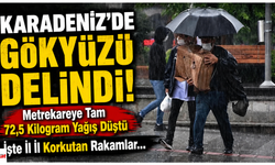 Karadeniz'de Gökyüzü Delindi! Metrekareye Tam 72,5 Kilogram Yağış Düştü: İşte İl İl Korkutan Rakamlar