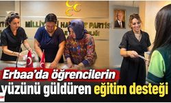 Erbaa’da öğrencilerin yüzünü güldüren eğitim desteği