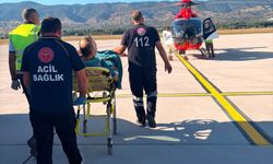 Tokat’ta yaralanan sağlık çalışanı için hava ambulansı havalandı