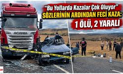 Tokat yolunda kaza 1 ölü, 2 yaralı