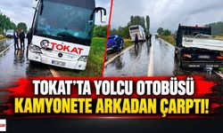 Tokat’ta Yolcu Otobüsü Kamyonete Arkadan Çarptı!