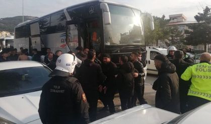 Tokat maçı sonrası kavgaya biber gazlı müdahale