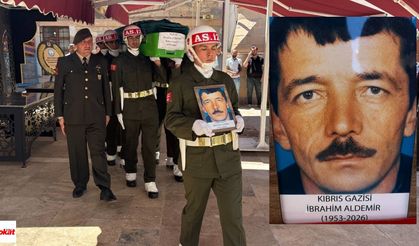 Kıbrıs gazisi son yolculuğuna uğurlandı