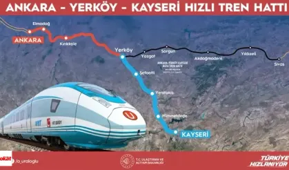 Bakan Uraloğlu: 'Yerköy - Kayseri Yüksek Hızlı Tren Projesi'nde işin yarısını tamamladık'