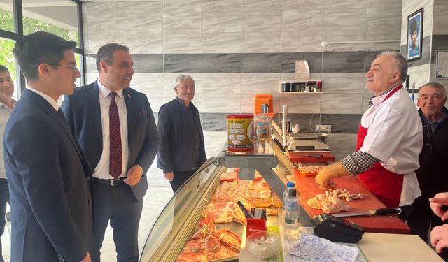 Akıncılar Kaymakamı Açıkbaş ve Belediye Başkanı Sevinç'ten esnaf ziyareti