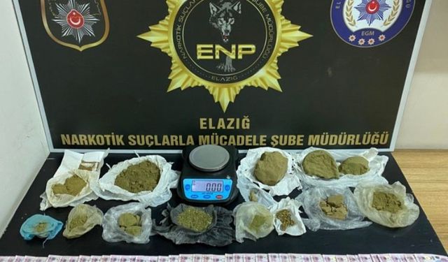 Elazığ’da uyuşturucu operasyonu: 3 şüpheli yakalandı