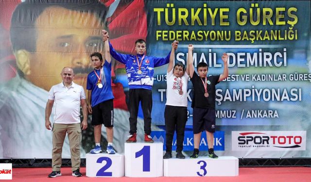 Tokatlı Minik Pehlivanlar Türkiye Şampiyonası'nda Göz Doldurdu