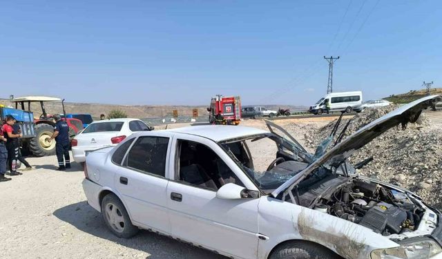 Adıyaman’da otomobil şarampole yuvarlandı: 1 yaralı