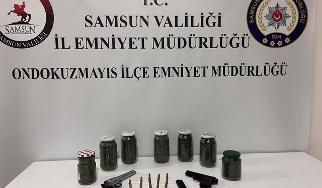 Samsun'da 1,5 kilogram uyuşturucunun ele geçirildiği operasyonda 1 kişi yakalandı