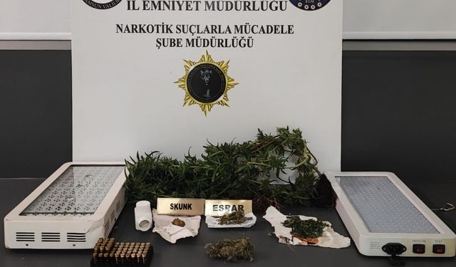 Samsun'da evini uyuşturucu imalathanesine çeviren şüpheli yakalandı