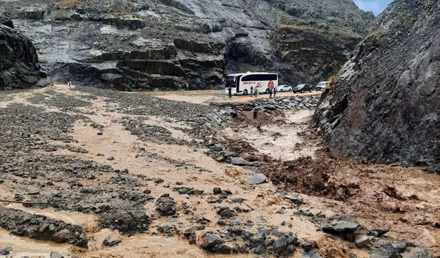 Şebinkarahisar'da sağanak etkili oldu